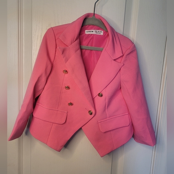 KIDS Pink Double-Breasted Blazer. Size 18-24 Months NWOT - Picture 1 of 3